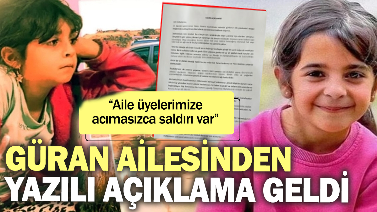 SON DAKİKA! Narin'in ailesinden yazılı açıklama