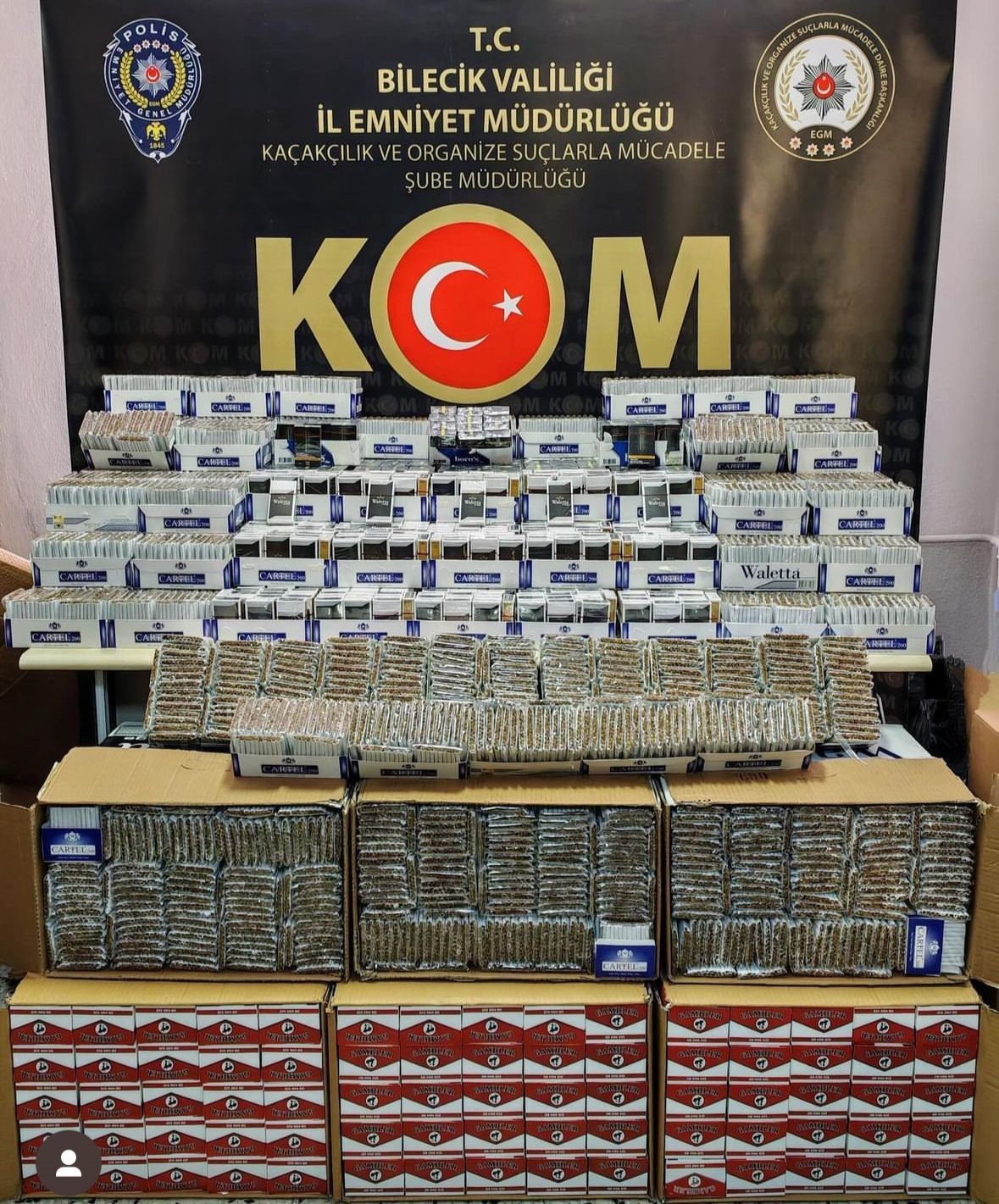 Bilecik'te binler adet makaron ele geçirildi