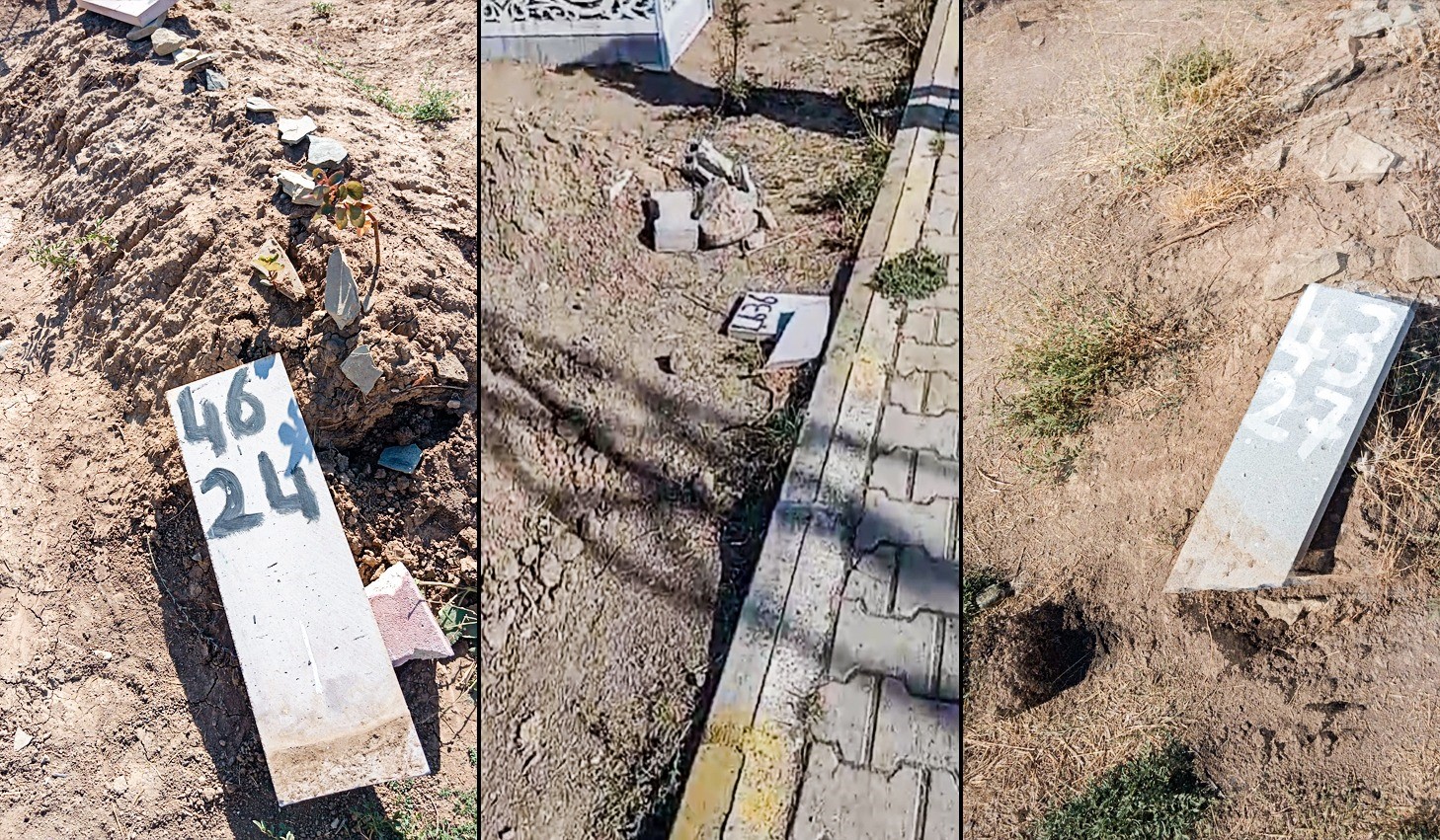 Van'da gece yarısı onlarca mezara saldırı