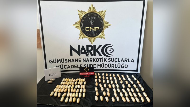 Uyuşturucu sevkiyatı yapan 2 şahıs Gümüşhane'de yakayı ele verdi