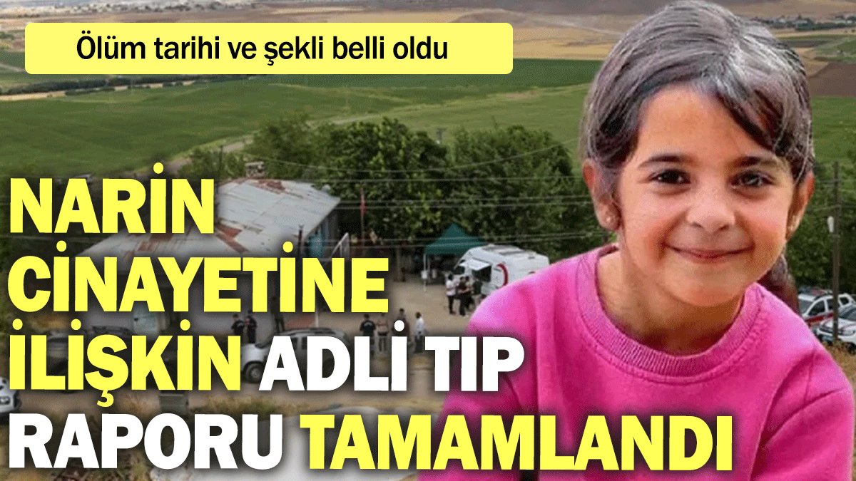 Narin cinayetine ilişkin Adli Tıp raporu tamamlandı: Ölüm tarihi ve şekli belli oldu