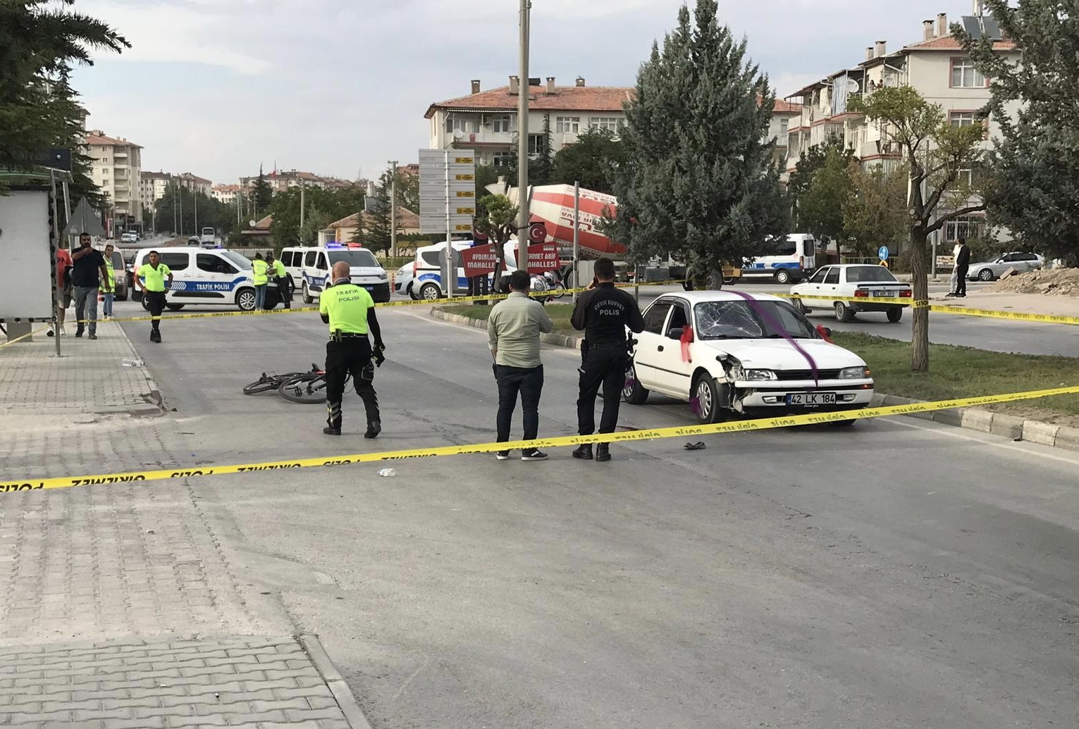 Konya’da otomobil bisiklete çarptı: 1 yaralı