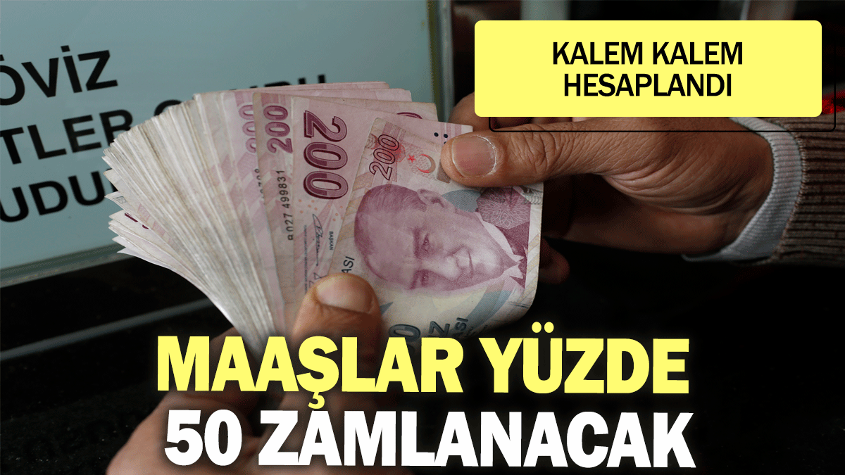 Maaşlar yüzde 50 zamlanacak: Kalem kalem hesaplandı