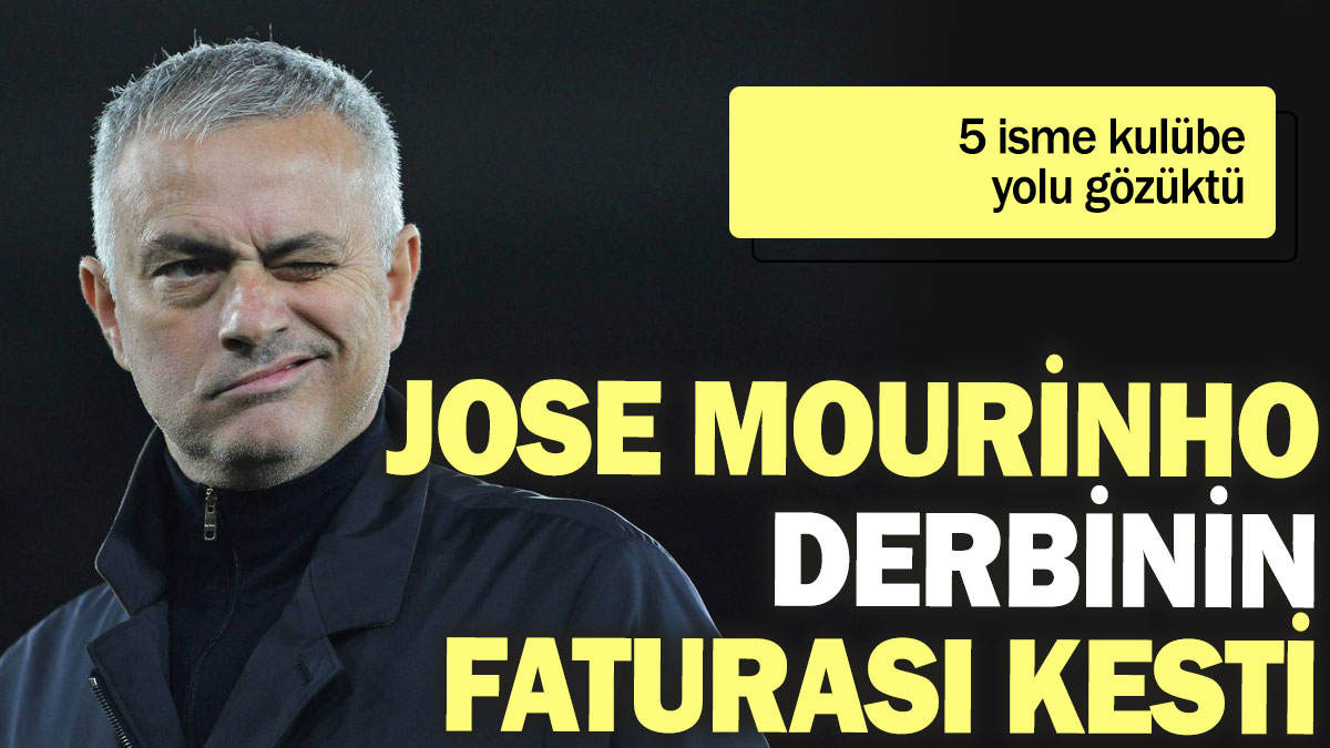 Jose Mourinho derbinin faturası kesti: 5 isme kulübe yolu gözüktü