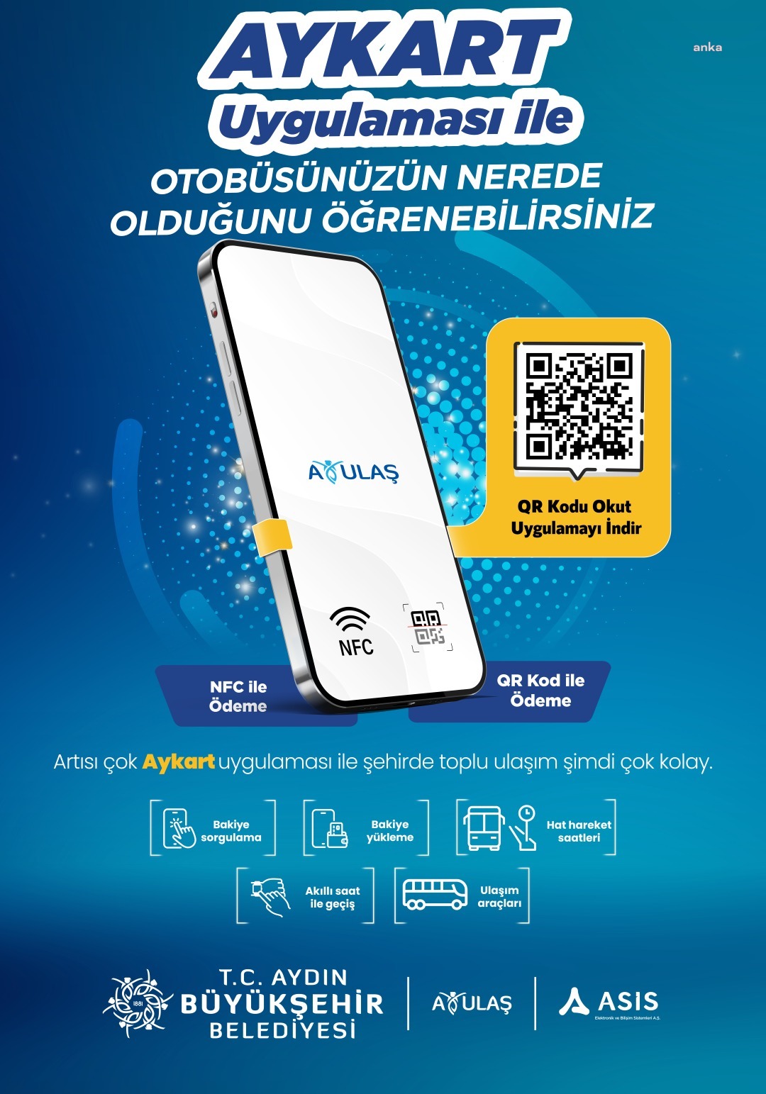 Aydın'da AYKART uygulaması ile otobüsün konumu takip edilebilecek