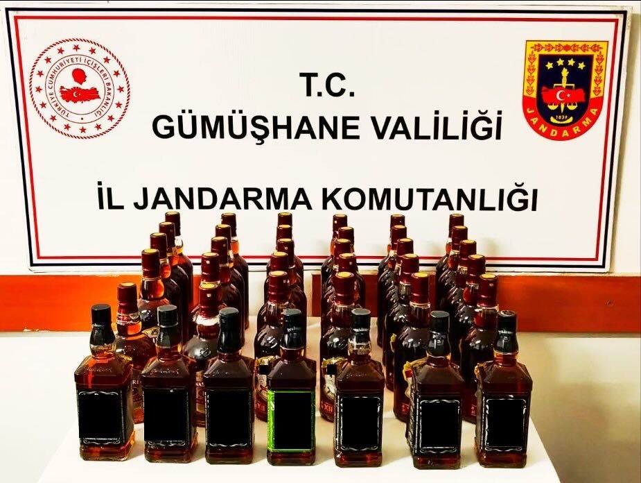 Gümüşhane'de kaçak alkol operasyonu