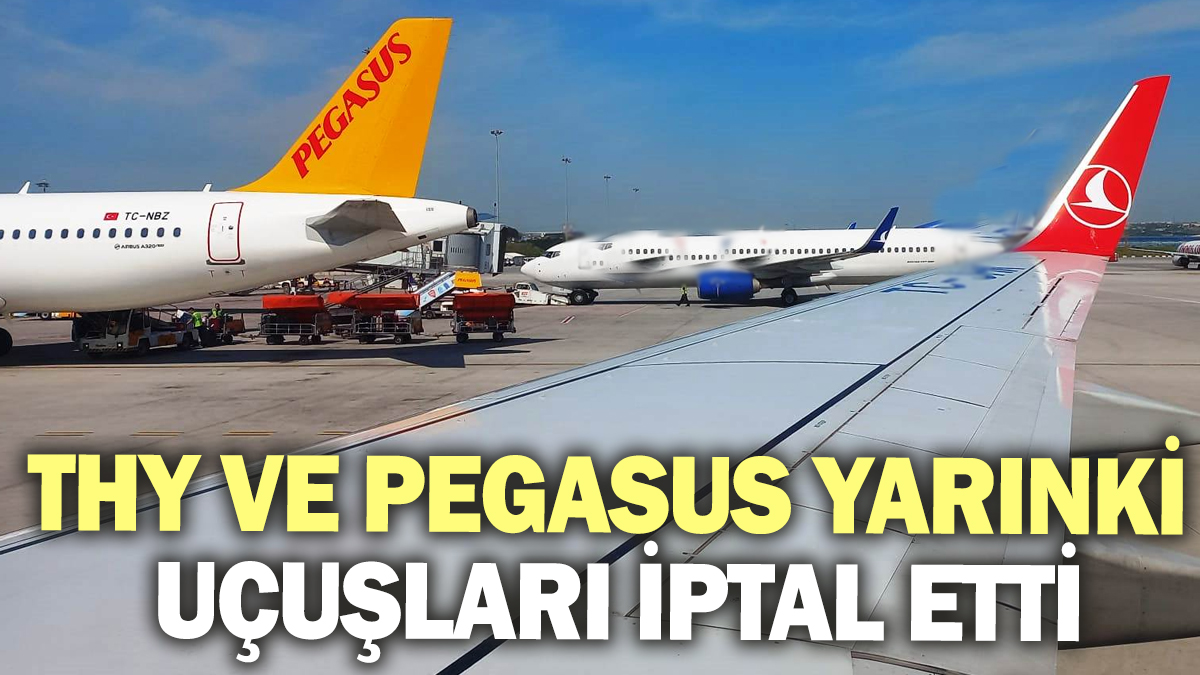 THY ve Pegasus yarınki uçuşları iptal etti!