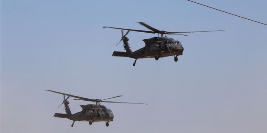 Fırat'ın doğusunda altıncı ortak helikopter uçuşu