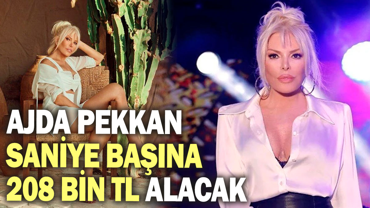 Ajda Pekkan saniye başına 208 bin TL alacak