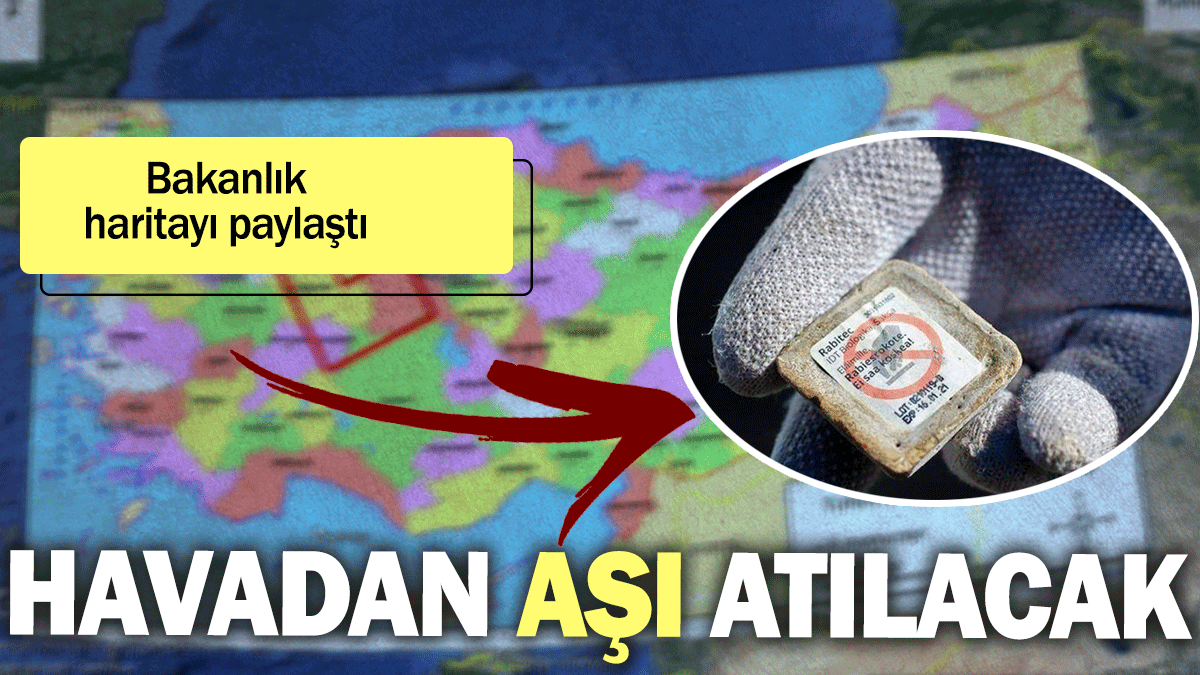 Havadan aşı atılacak: Bakanlık haritayı paylaştı