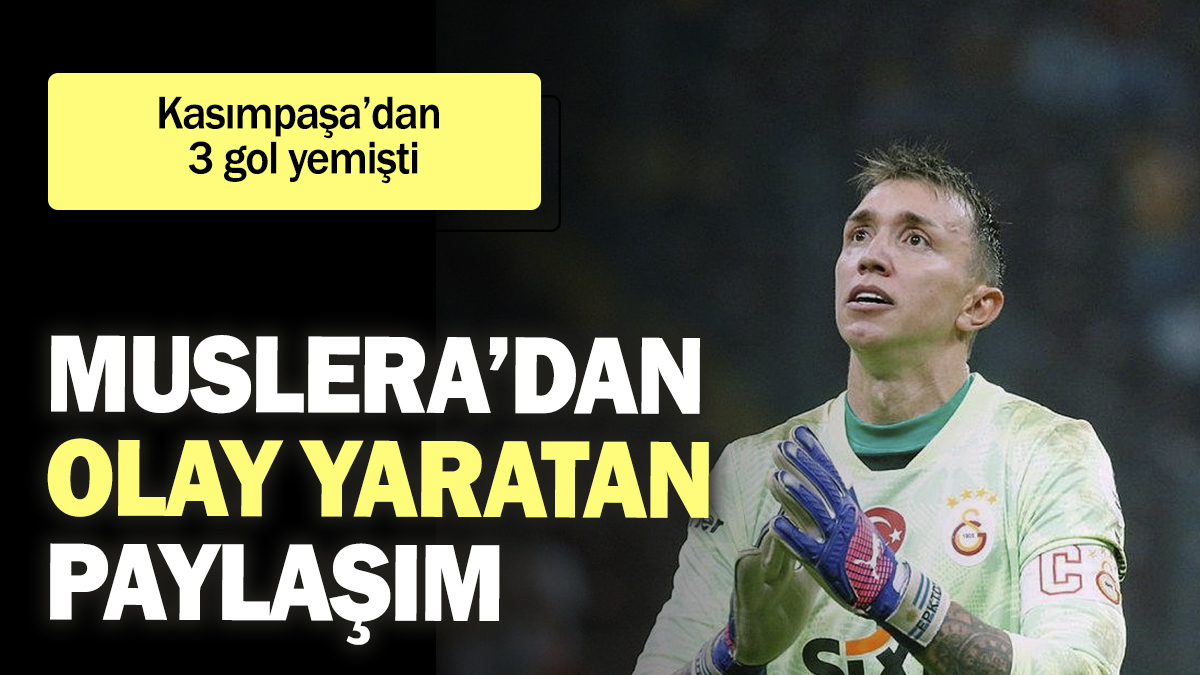 Muslera’dan olay paylaşım. Kasımpaşa’dan 3 gol yemişti