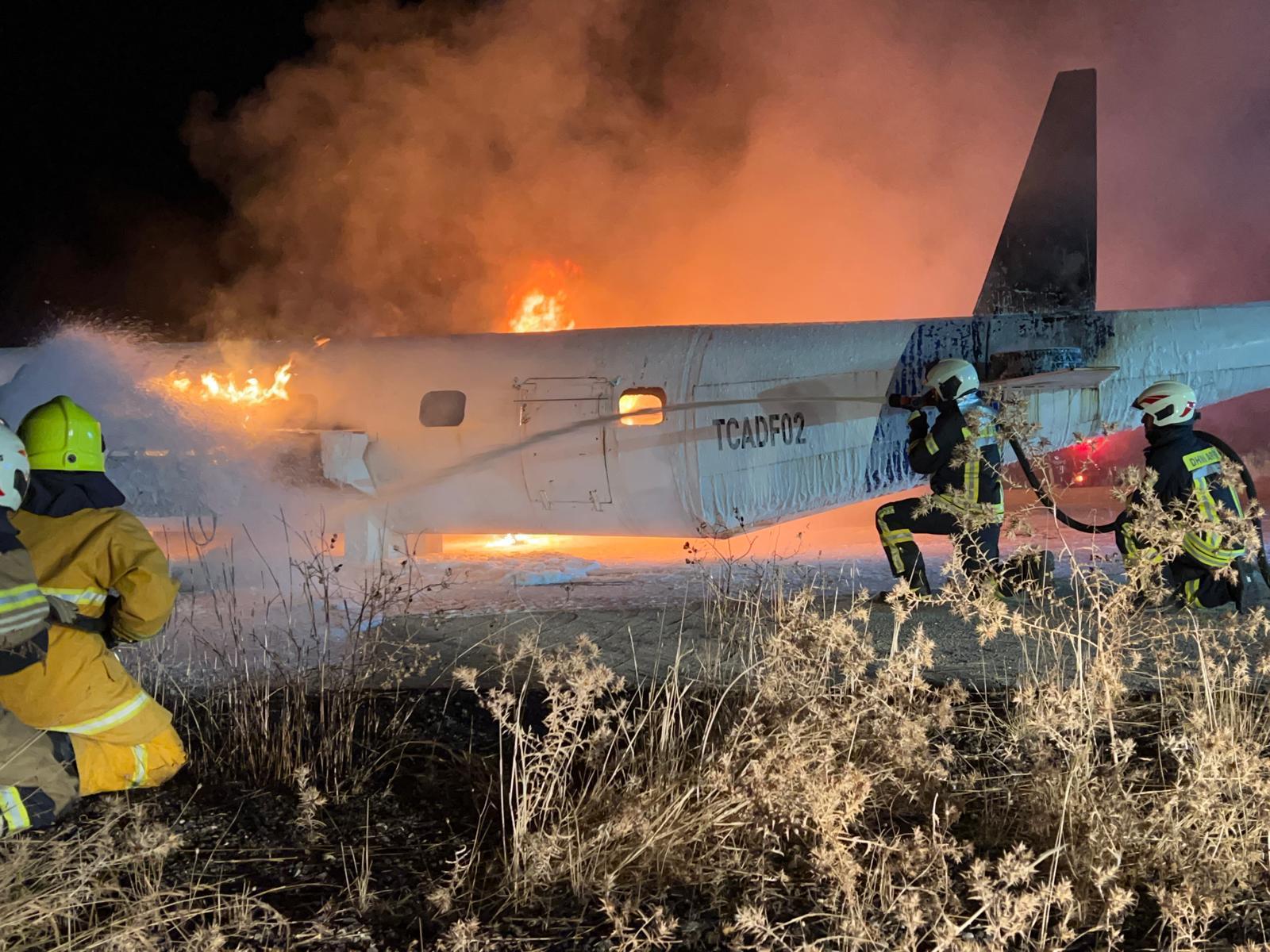 Adıyaman Havalimanı'nda yangın tatbikatı