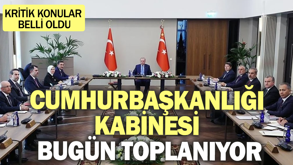 Cumhurbaşkanlığı kabinesi bugün toplanıyor! Kritik konular belli oldu