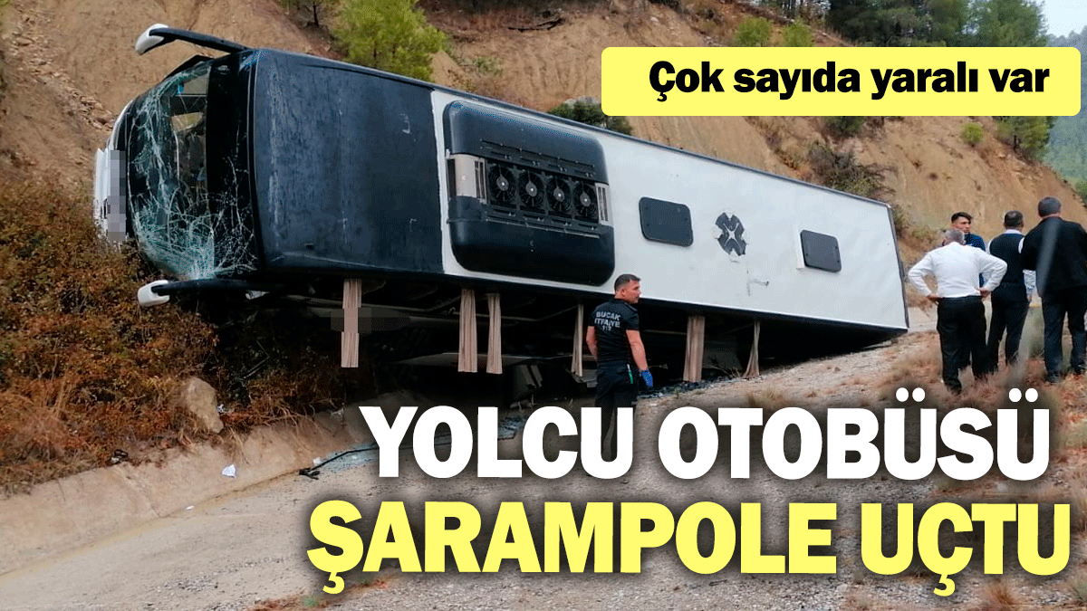 Yolcu otobüsü şarampole uçtu: Çok sayıda yaralı var