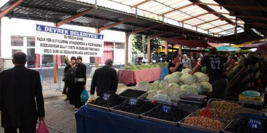 Müşteriye kötü davranan pazarcıya tezgah yasağı