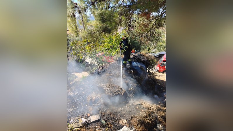 Menteşe'de çıkan ot yangını kontrol altına alındı