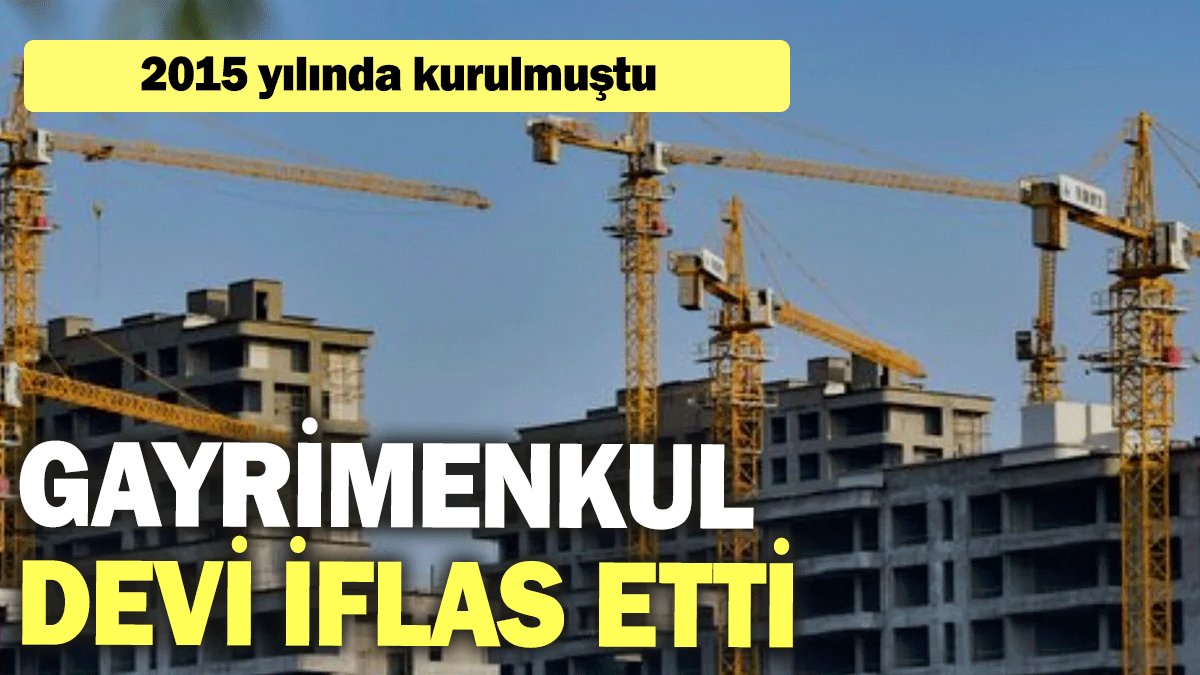 Gayrimenkul devi iflas etti