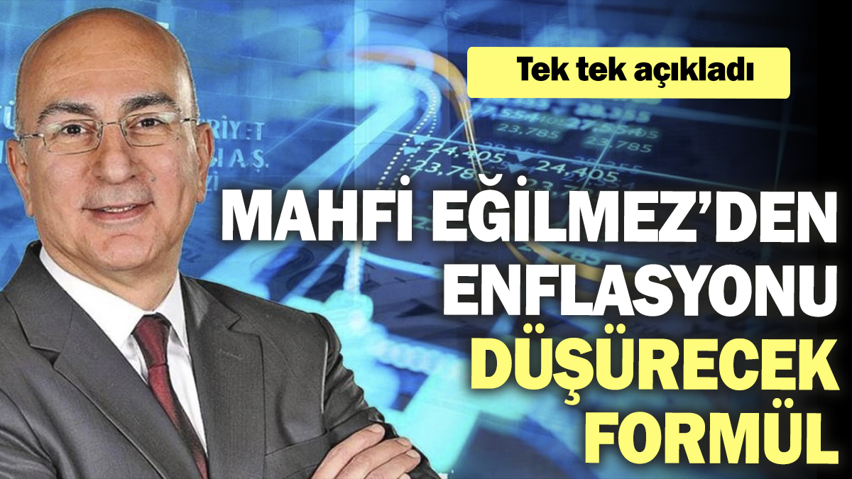 Mahfi Eğilmez’den enflasyonu düşürecek formül. Tek tek açıkladı