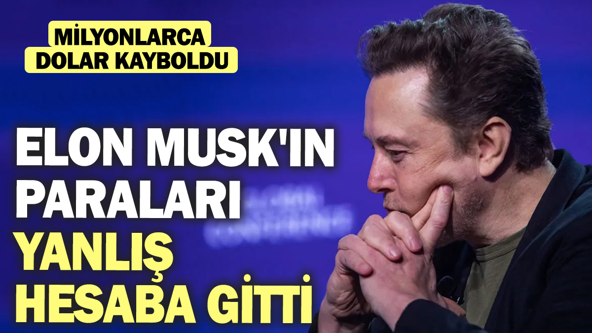 Elon Musk'ın milyonlarca doları yanlış hesaba gitti! Paralar kayboldu