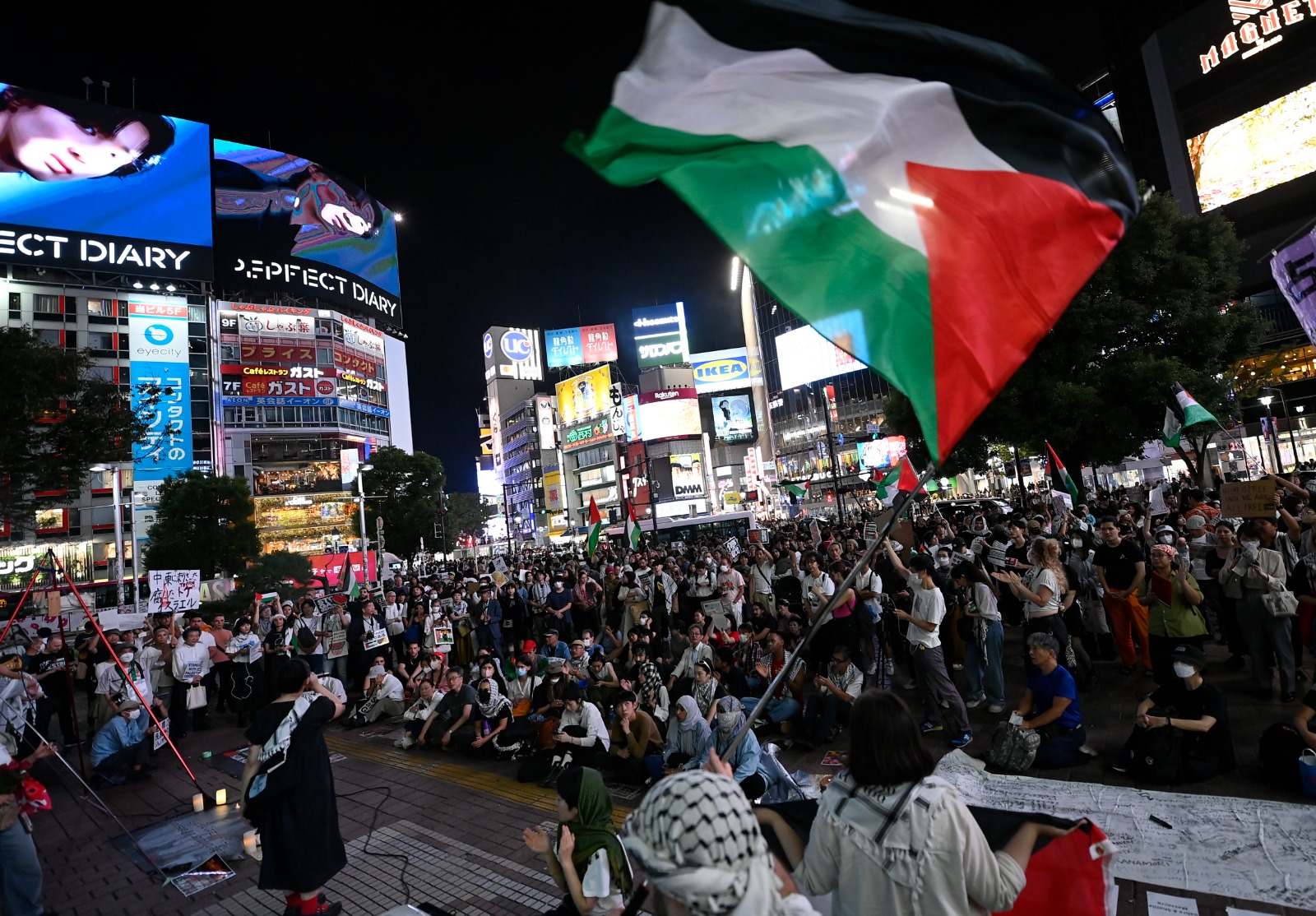 7 Ekim saldırılarının yıl dönümünde Filistin'e destek gösterisi