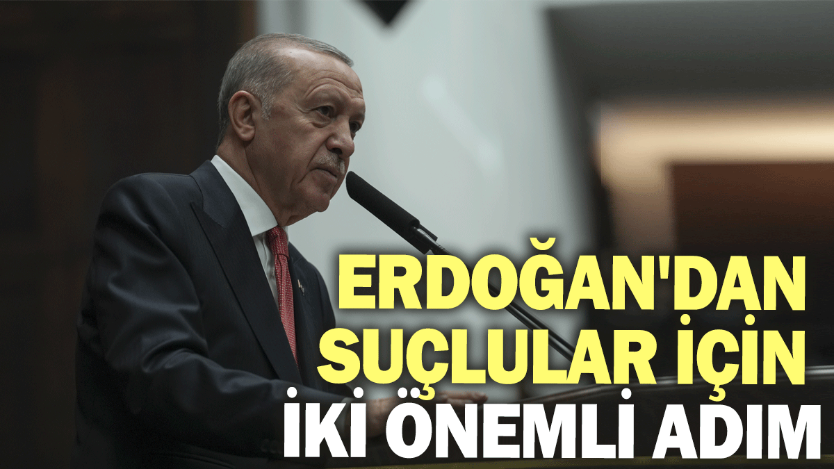 Erdoğan'dan suçlular için iki önemli adım: Detayları duyurdu