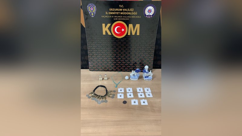 Erzurum'da 17 adet tarihi eser ele geçirildi