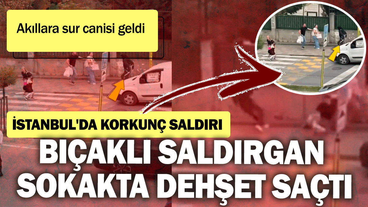 İstanbul'da korkunç saldırı: Bıçaklı saldırgan sokakta dehşet saçtı