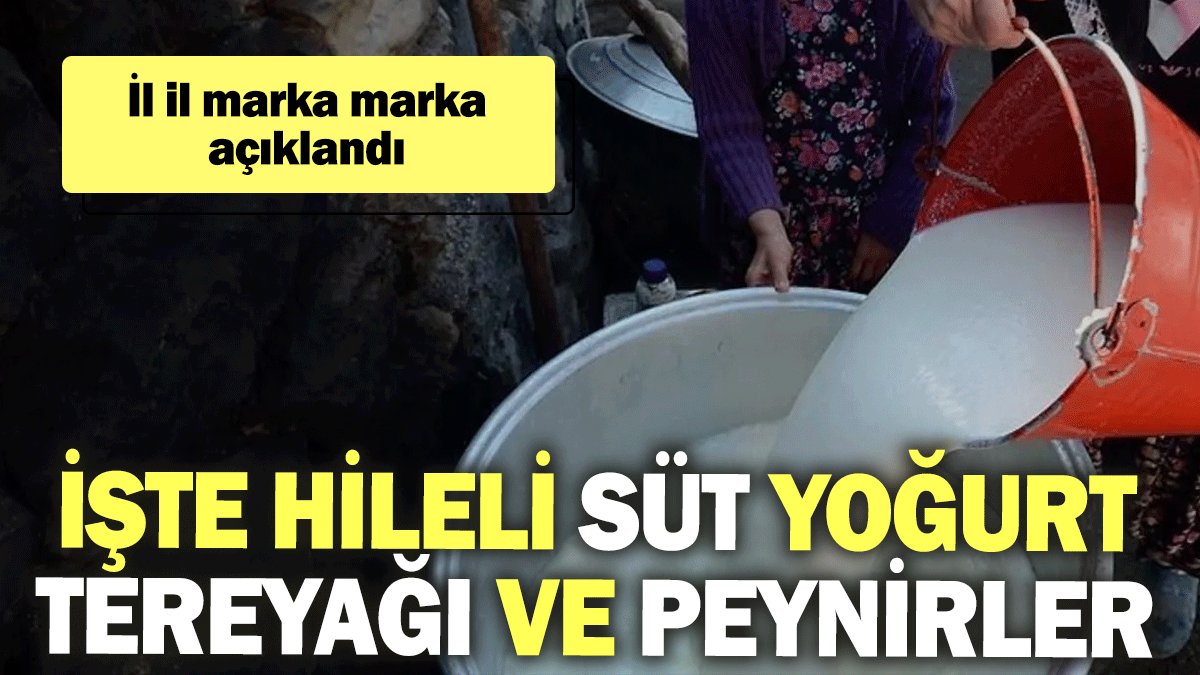 İl il, marka marka açıklandı: İşte hileli süt, yoğurt, tereyağı ve peynirler