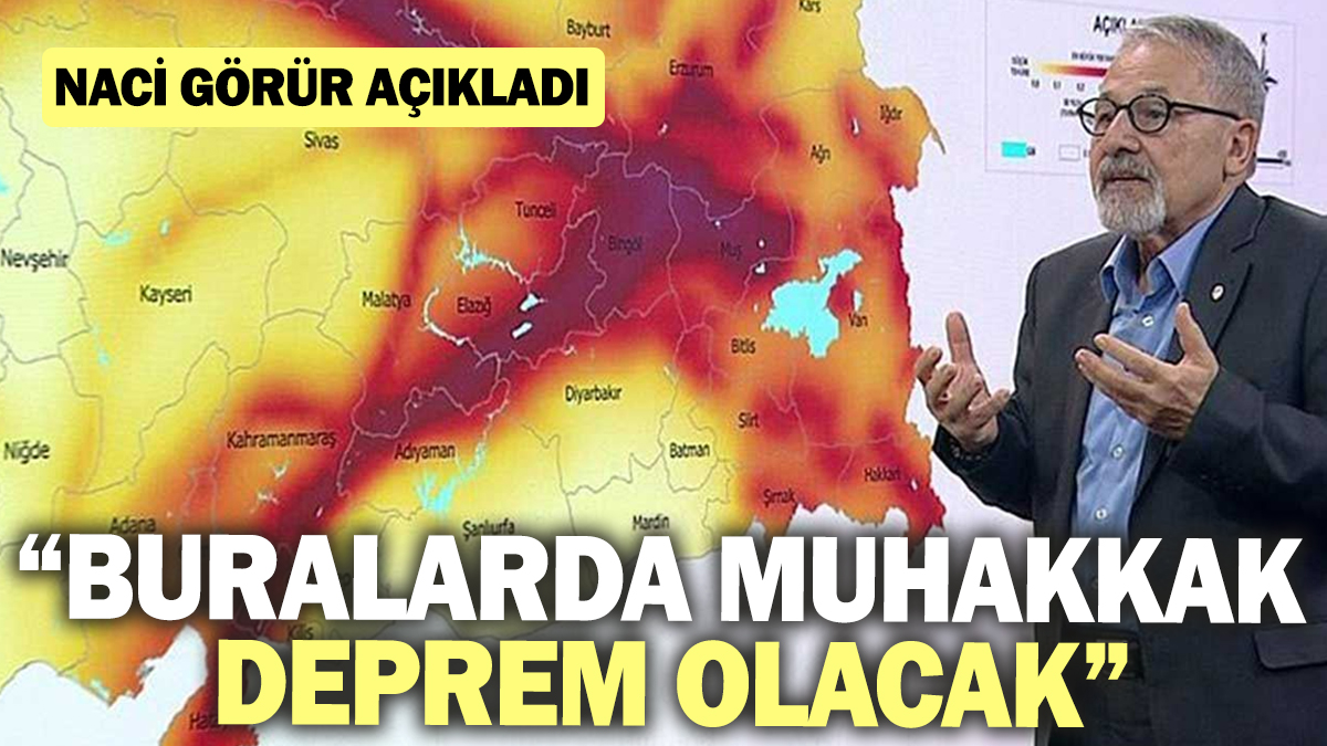 Naci Görür: "Buralarda muhakkak deprem olacak"