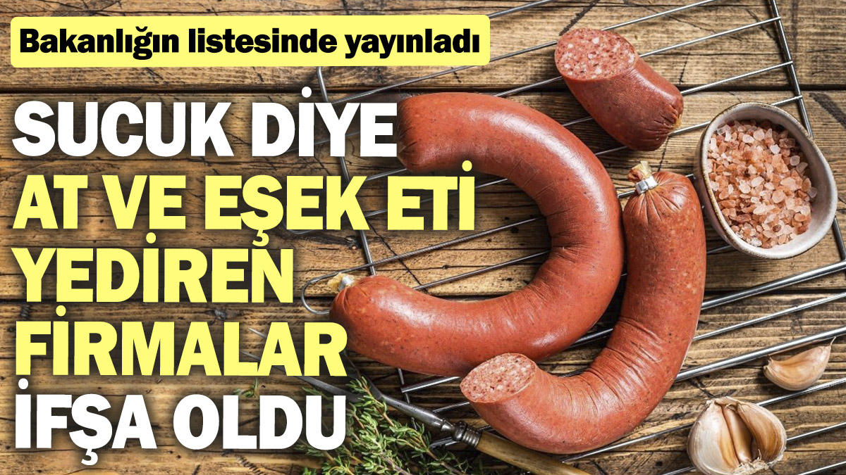 Sucuk diye at ve eşek eti yediren firmalar ifşa oldu