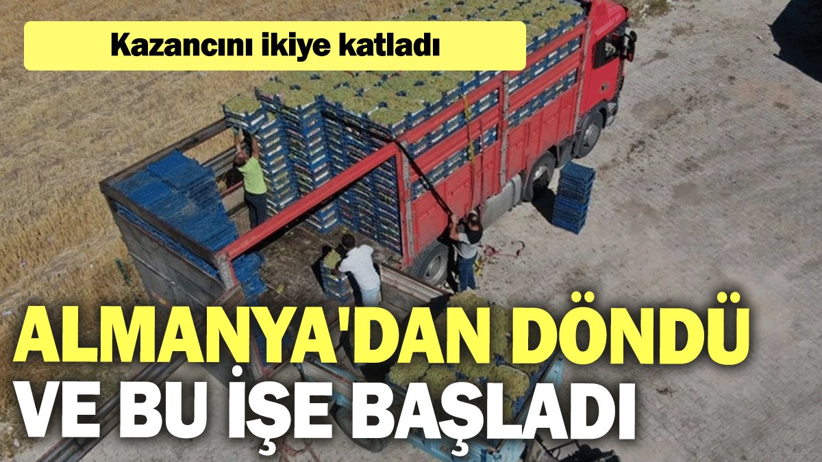 Almanya'dan döndü ve bu işe başladı: Kazancını ikiye katladı