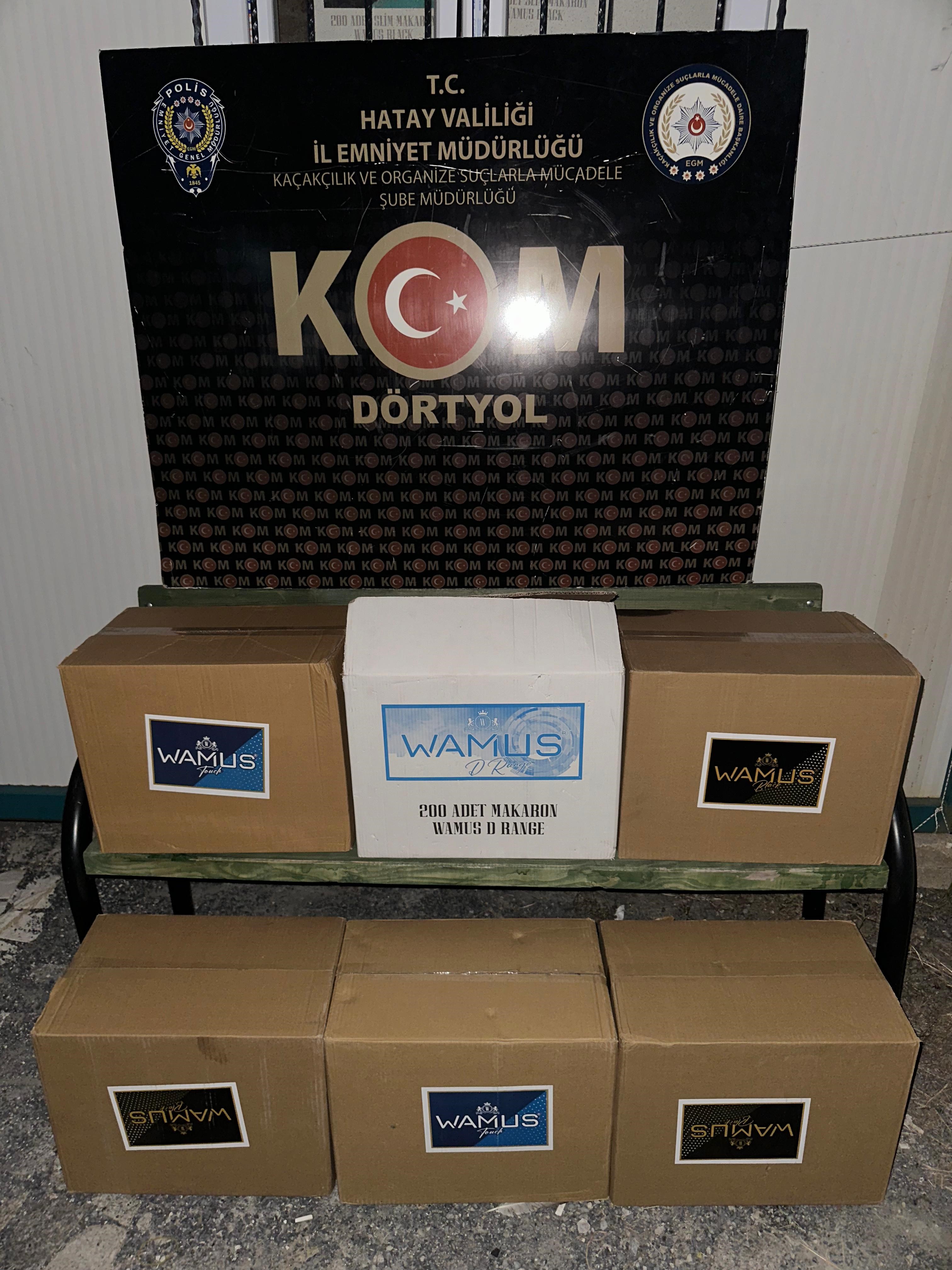 Hatay'da kaçak sigara ve makaron ele geçirildi