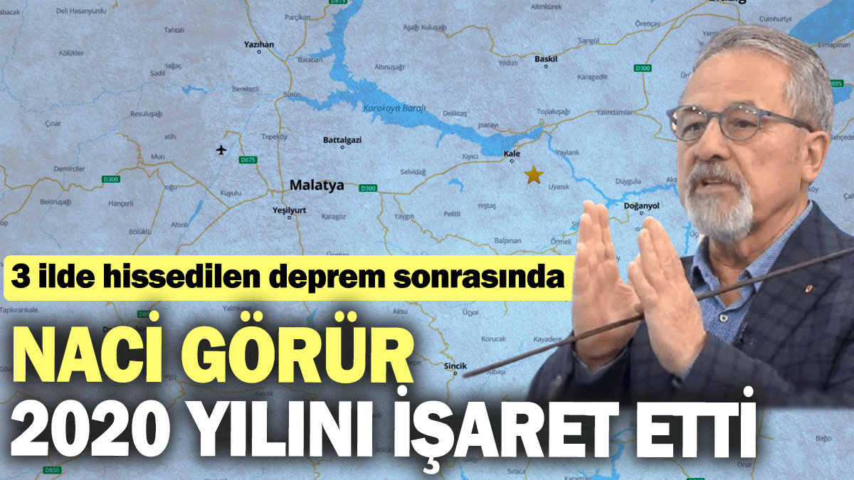 Naci Görür'den 5.9'luk Malatya depreminin ardından açıklama geldi: 2020 yılını işaret etti