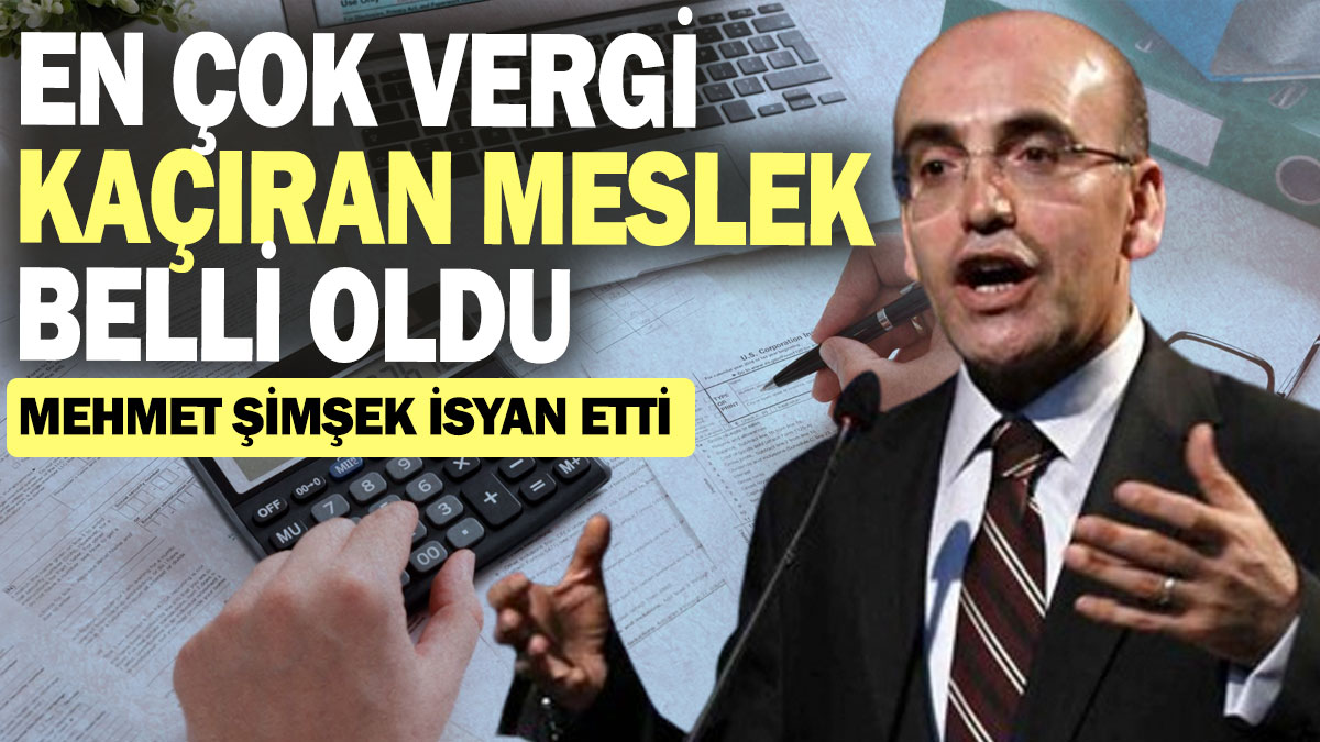 En çok vergi kaçıran meslek belli oldu: Mehmet Şimşek isyan etti