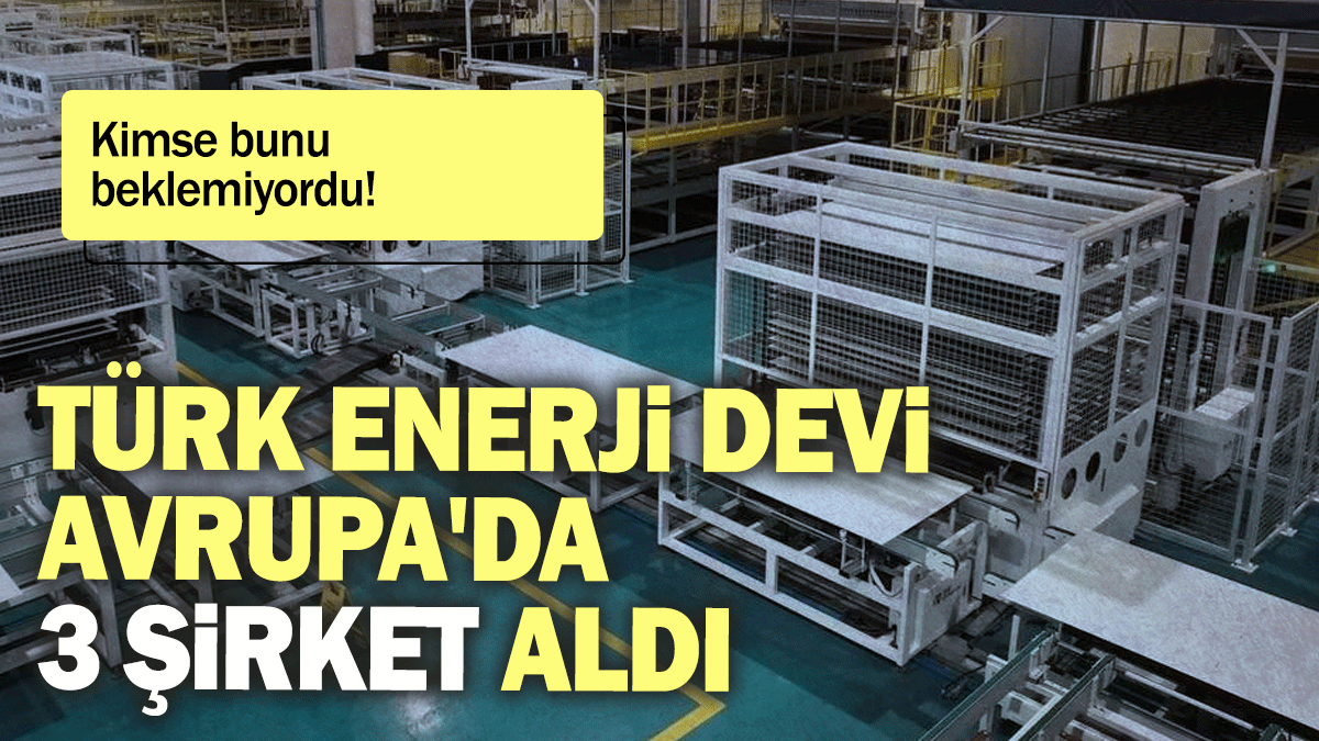 Türk enerji devi Avrupa'da 3 şirket aldı: Kimse bunu  beklemiyordu!