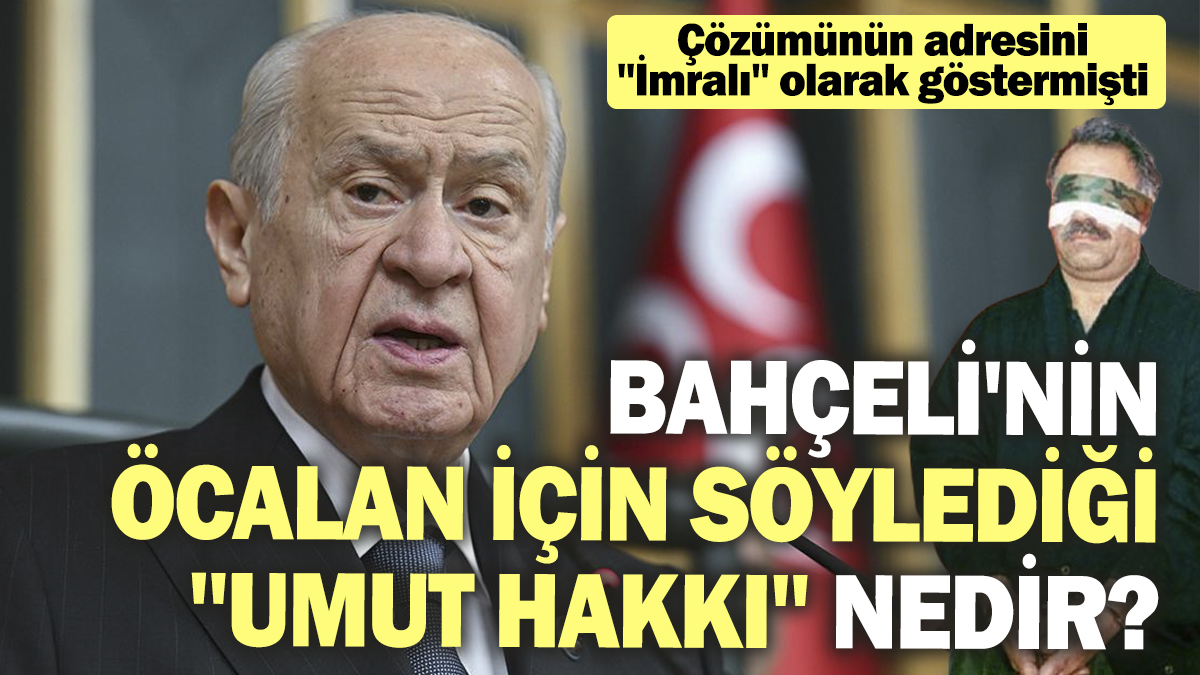 Bahçeli'nin, Öcalan için söylediği ''Umut hakkı'' nedir?