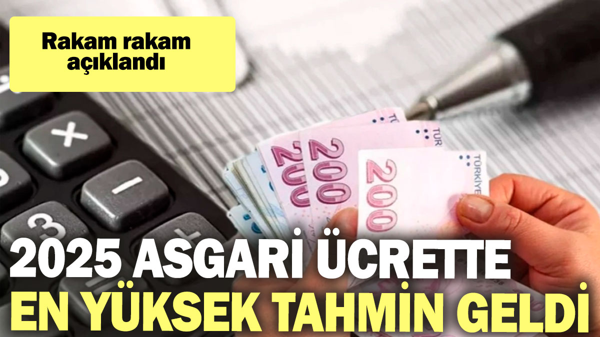 2025 asgari ücrette en yüksek tahmin geldi