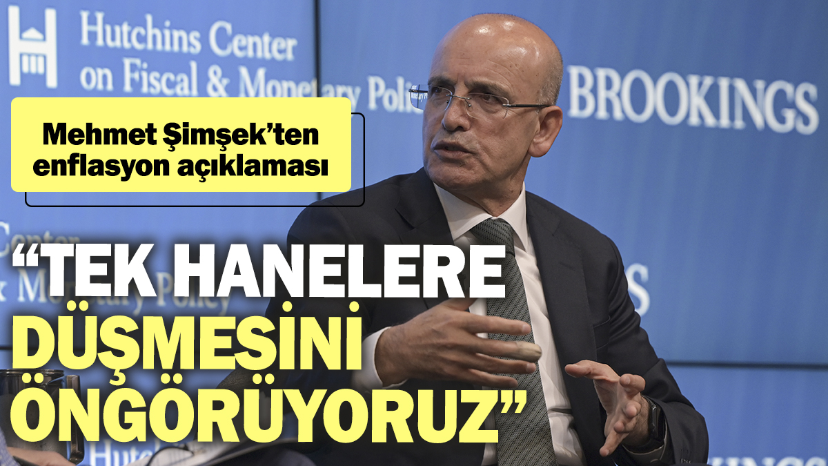 Mehmet Şimşek’ten enflasyon açıklaması: Tek hanelere düşmesini öngörüyoruz