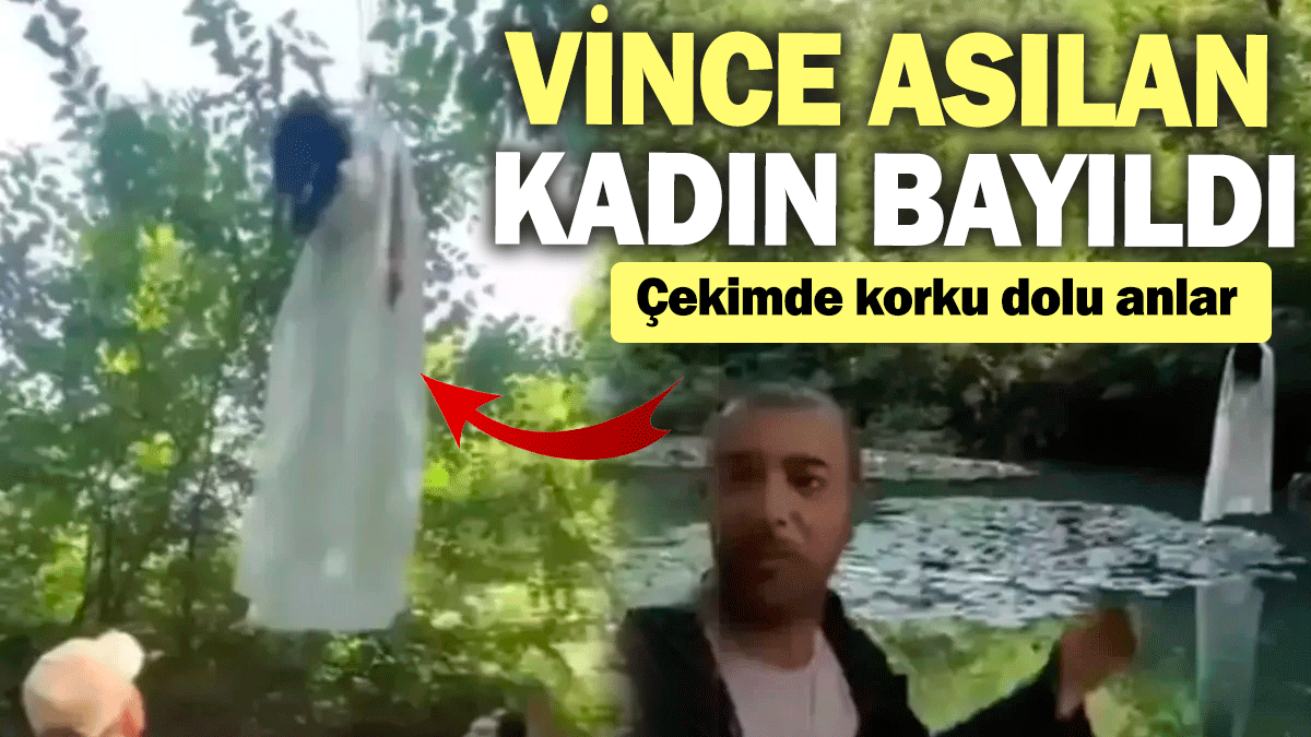 Vince asılan kadın bayıldı: Klip çekiminde korku dolu anlar