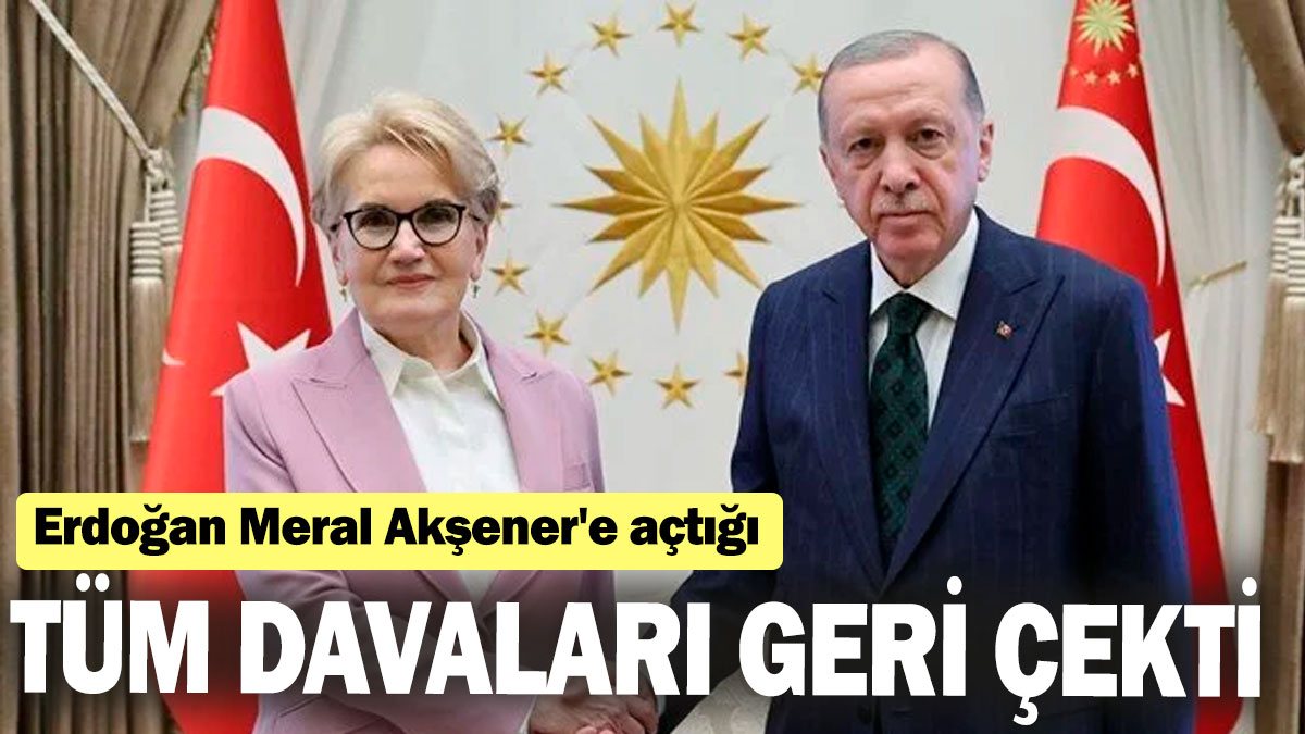 Erdoğan Meral Akşener'e açtığı tüm davaları geri çekti