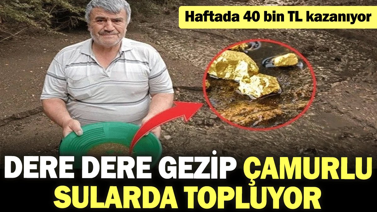 Dere dere gezip çamurlu sularda topluyor: Haftada 40 bin TL kazanıyor