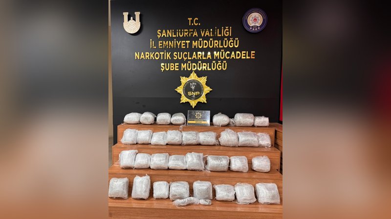 Şanlıurfa'da 35 kilogram uyuşturucu ele geçirildi