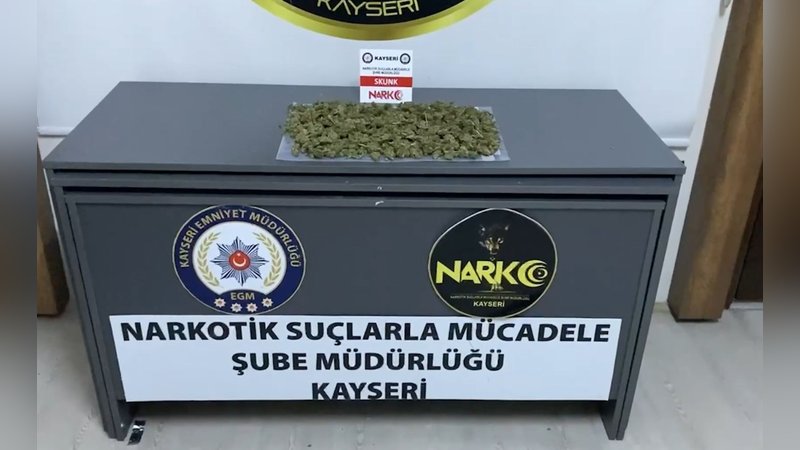 Kayseri'de 1 kilo uyuşturucu ele geçirildi