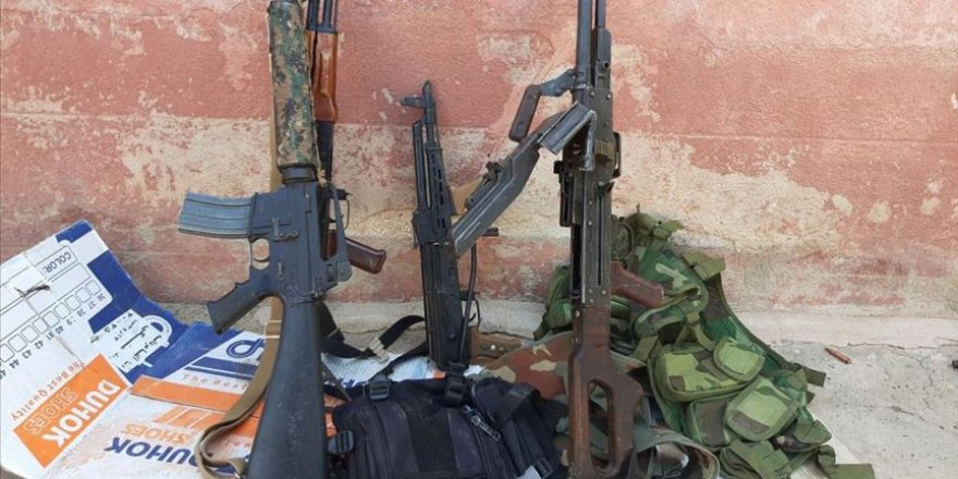 Tel Abyad'da YPG/PKK'lılar silahlarını bırakarak kaçtı