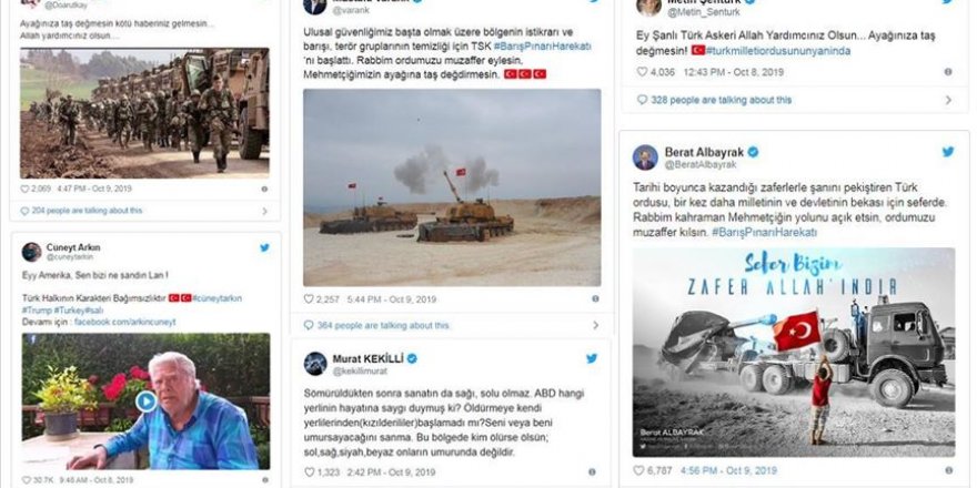 Barış Pınarı Harekatına destek paylaşımları