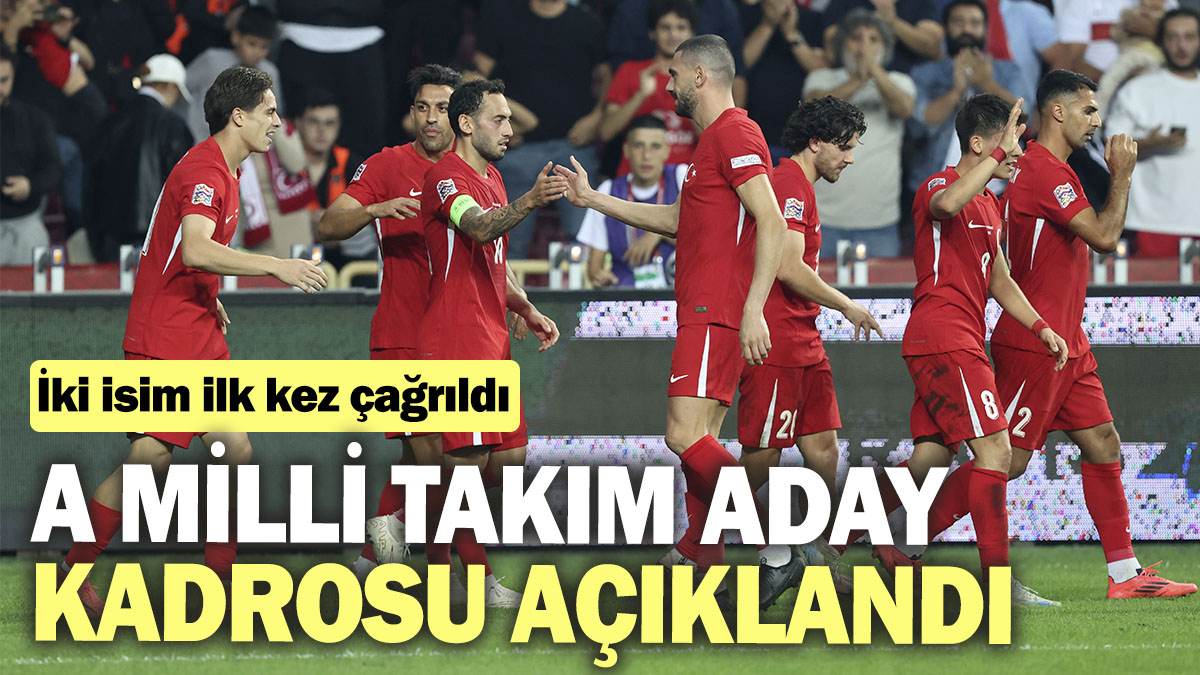 A Milli Takım aday kadrosu açıklandı. İki isim ilk kez çağrıldı