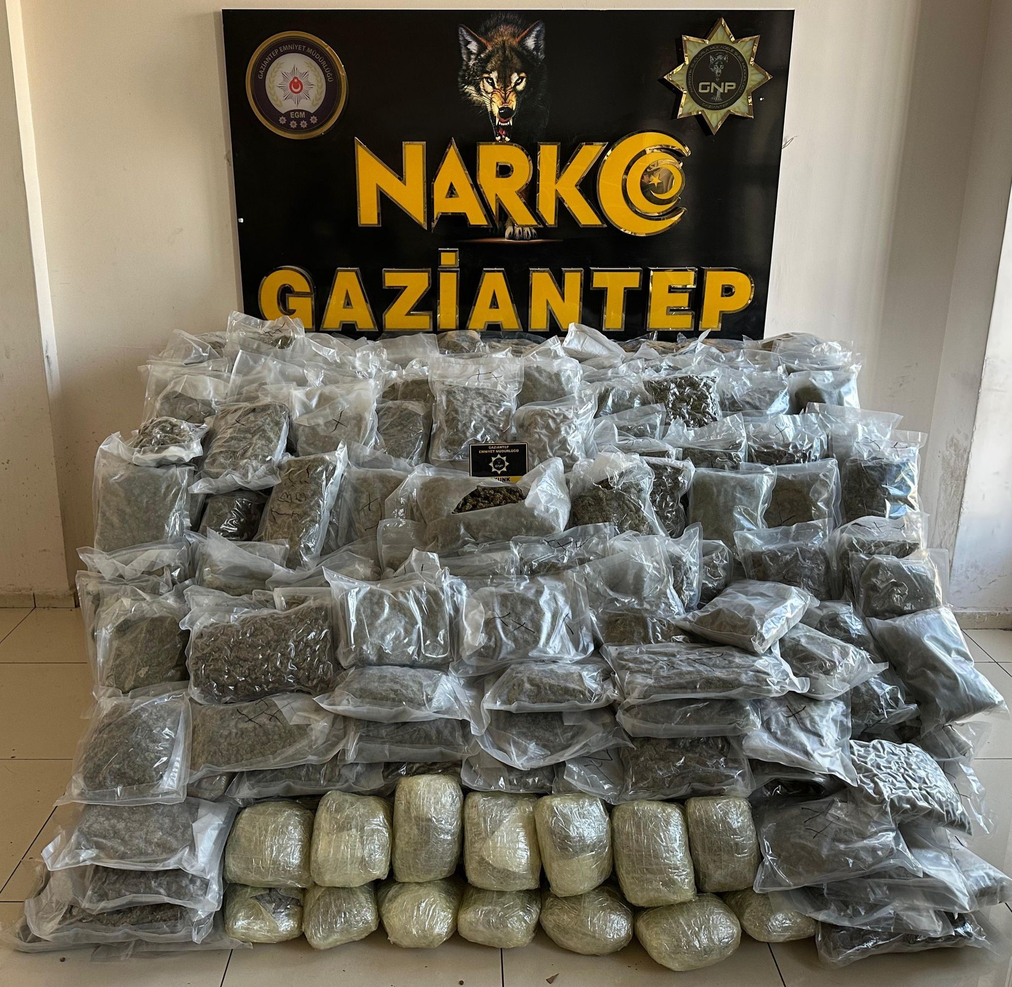 Gaziantep’te 104 kilo skunk ele geçirildi (12 Kasım 2024)