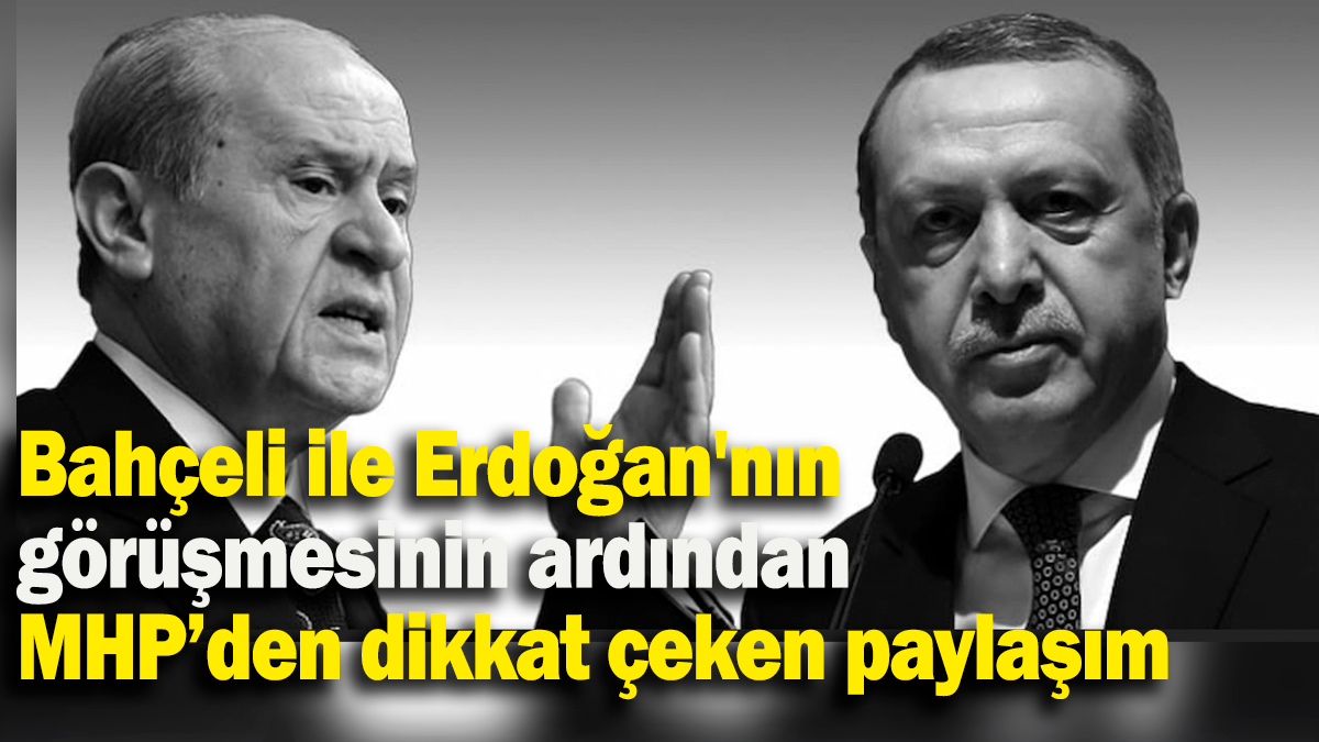 Bahçeli ile Erdoğan'nın görüşmesinin ardından MHP’den dikkat çeken paylaşım