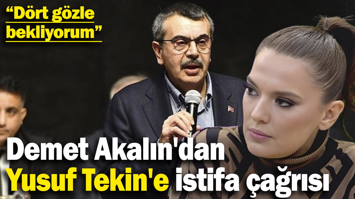 Demet Akalın'dan Yusuf Tekin'e istifa çağrısı: Dört gözle bekliyorum