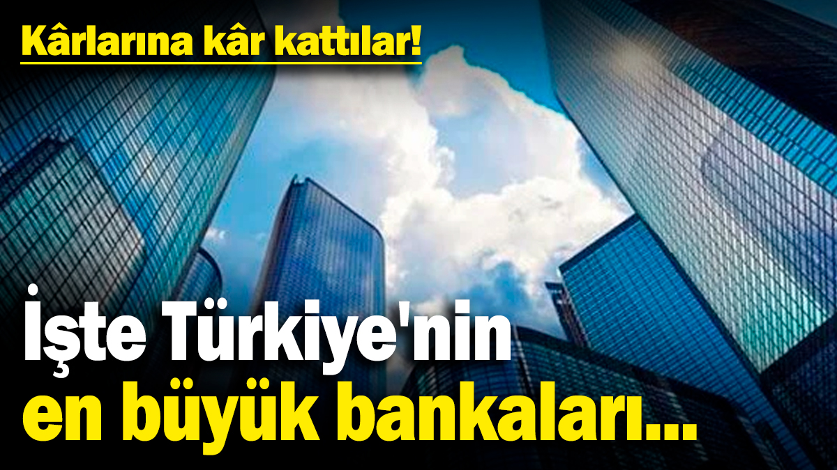 Kârlarına kâr kattılar! İşte Türkiye'nin en büyük bankaları...